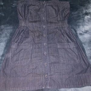 Short denim dress
